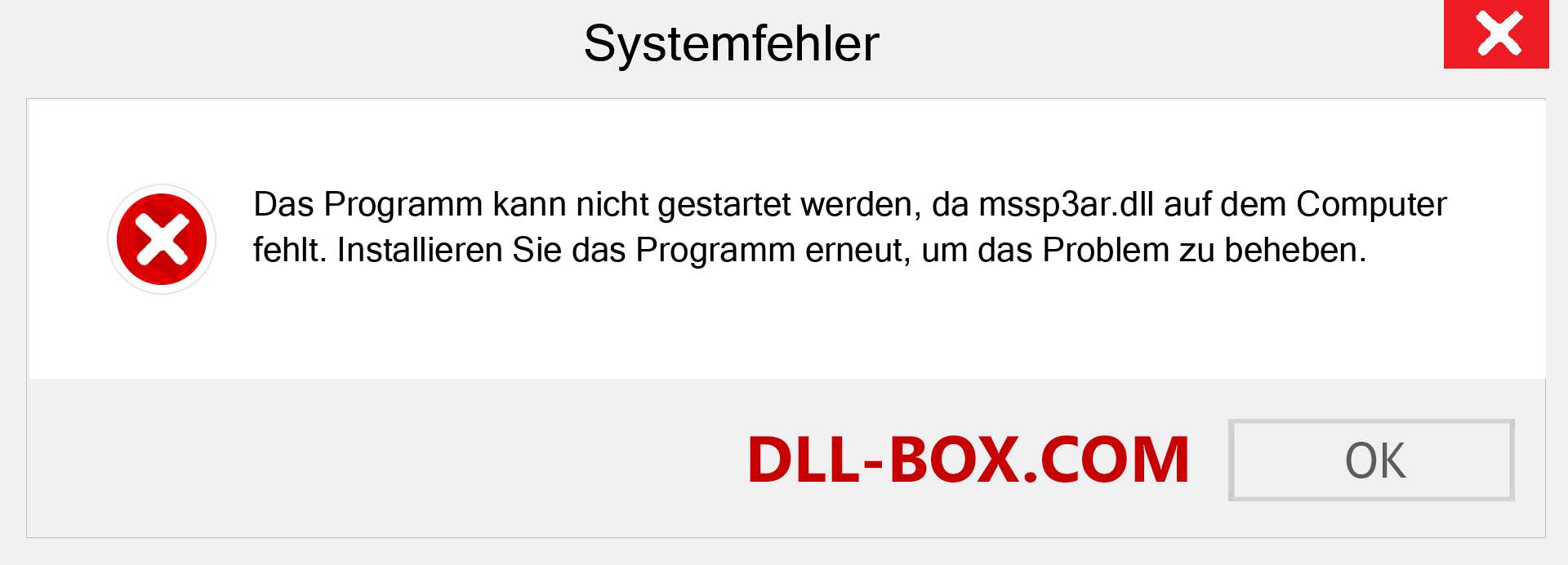 mssp3ar.dll-Datei fehlt?. Download für Windows 7, 8, 10 - Fix mssp3ar dll Missing Error unter Windows, Fotos, Bildern